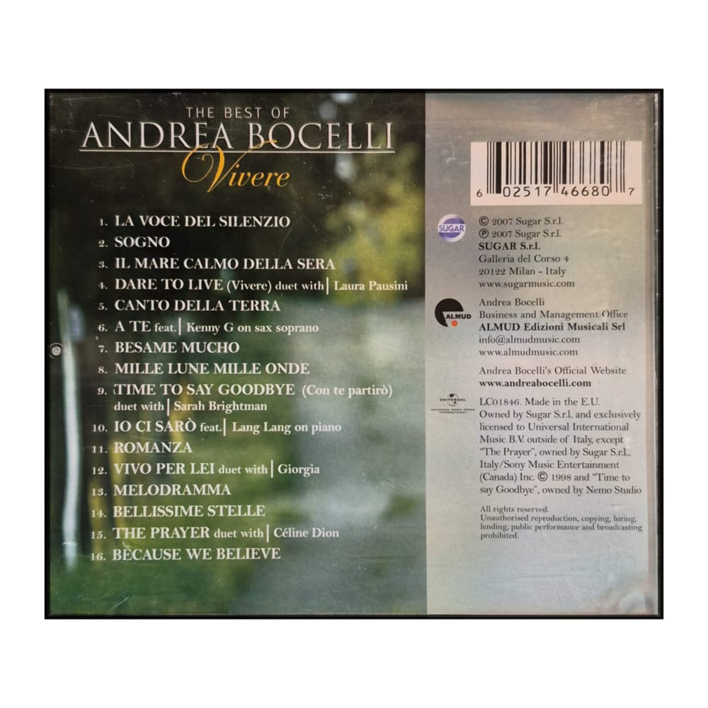 Andrea Bocelli: Vivere - The Best Of