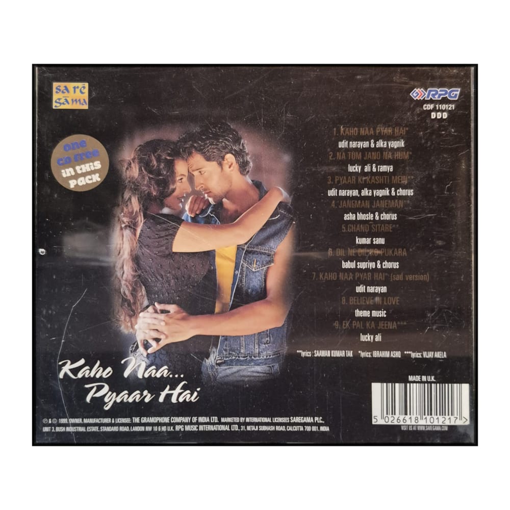 Kaho Naa Pyaar Hai: Music
