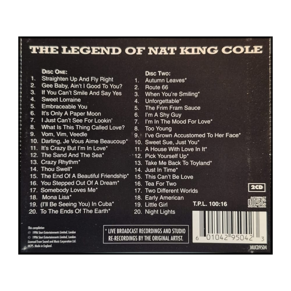 Nat King Cole: The Legend Of Nat King Cole