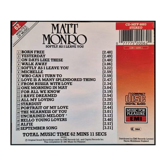 Matt Monro: Softly As I Leave You
