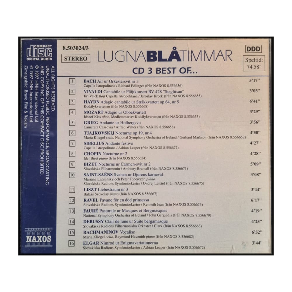 Naxos: Lugna Blå Timmar Disc-3