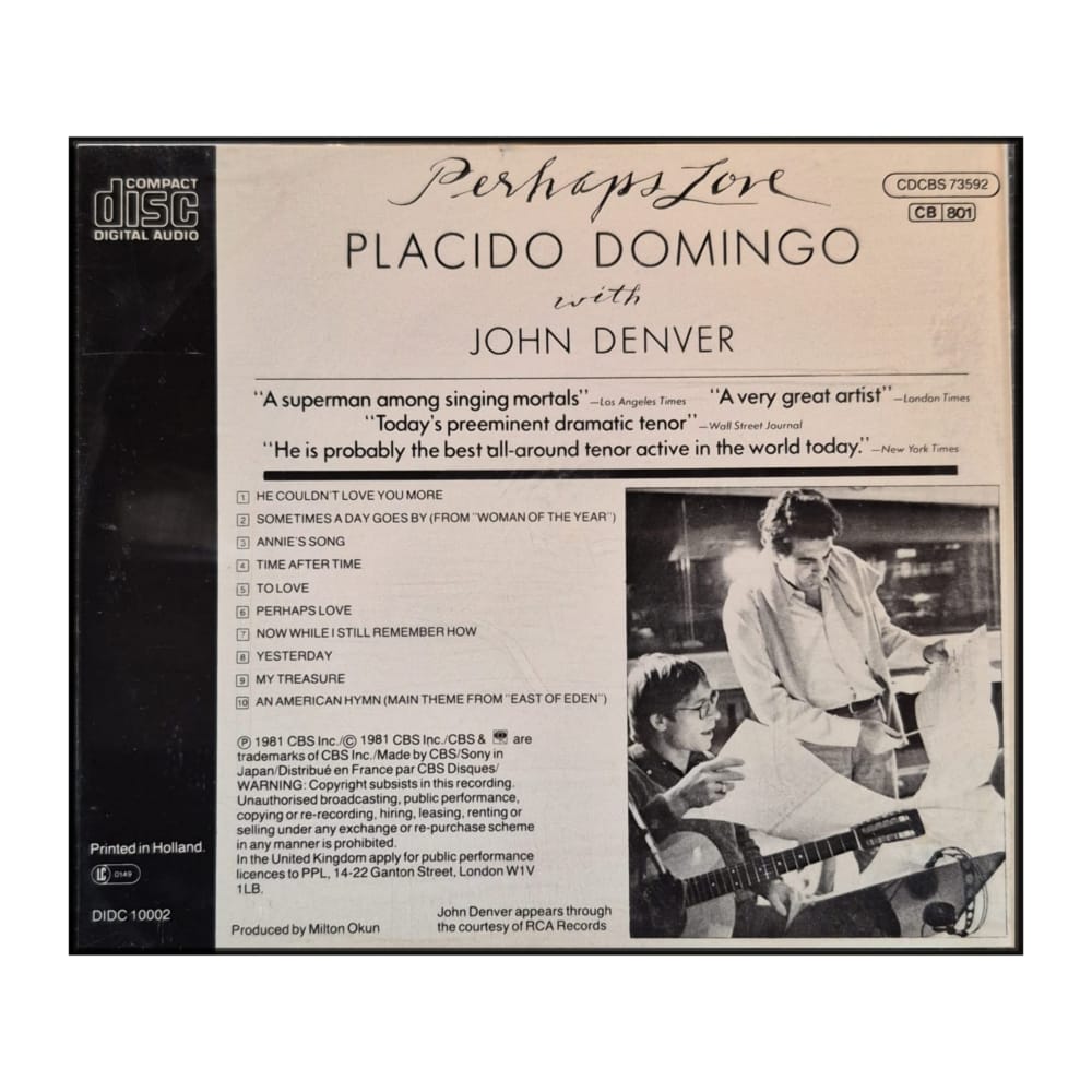 Placido Domingo & John Denver: Perhaps Love