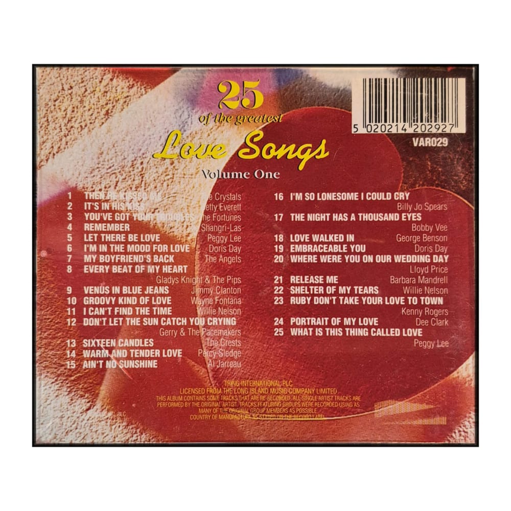 Love Songs: 25 Of The Greatest V1