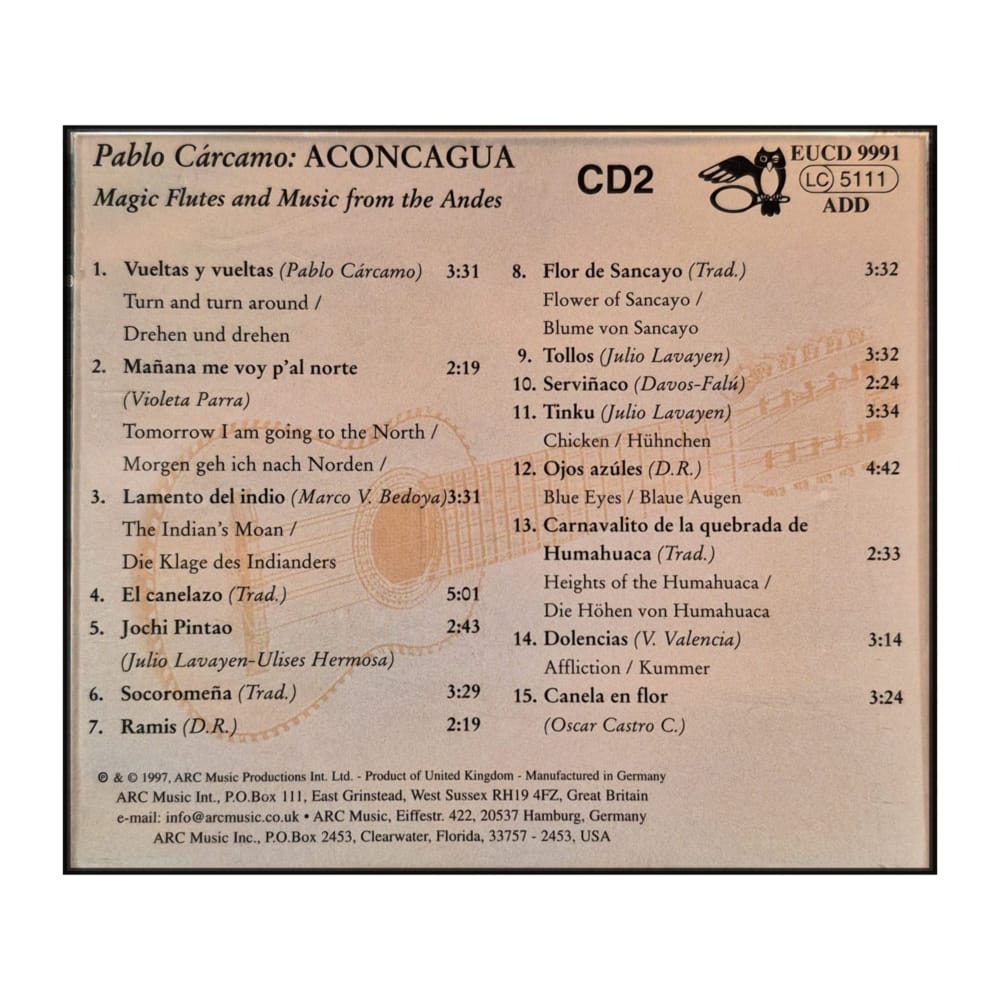 Pablo Cárcamo: Aconcagua (Magic Flutes And Music From The Andes) Disc-2