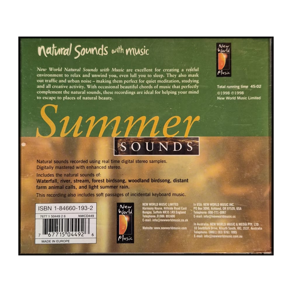 Natural Sounds With Music: Summer Sounds