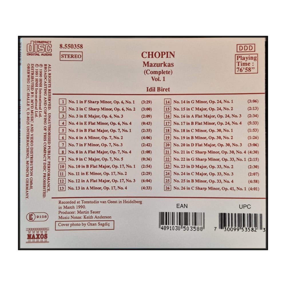 İdil Biret & Chopin: Mazurkas V1