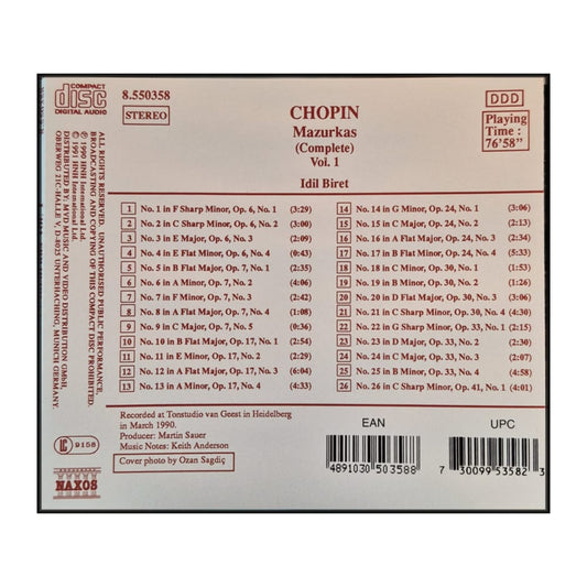 İdil Biret & Chopin: Mazurkas V1