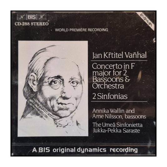 Jan Křtitel Vaňhal: Concerto In F Major For 2 Bassoons & Orchestra / 2 Sinfonias