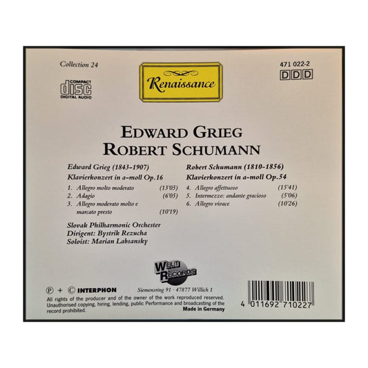 Renaissance: Edward Grieg & Robert Schumann