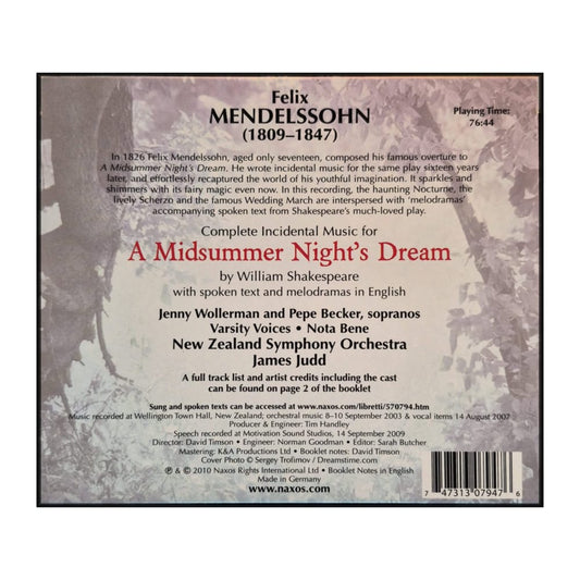Felix Mendelssohn: A Midsummer Night'S Dream