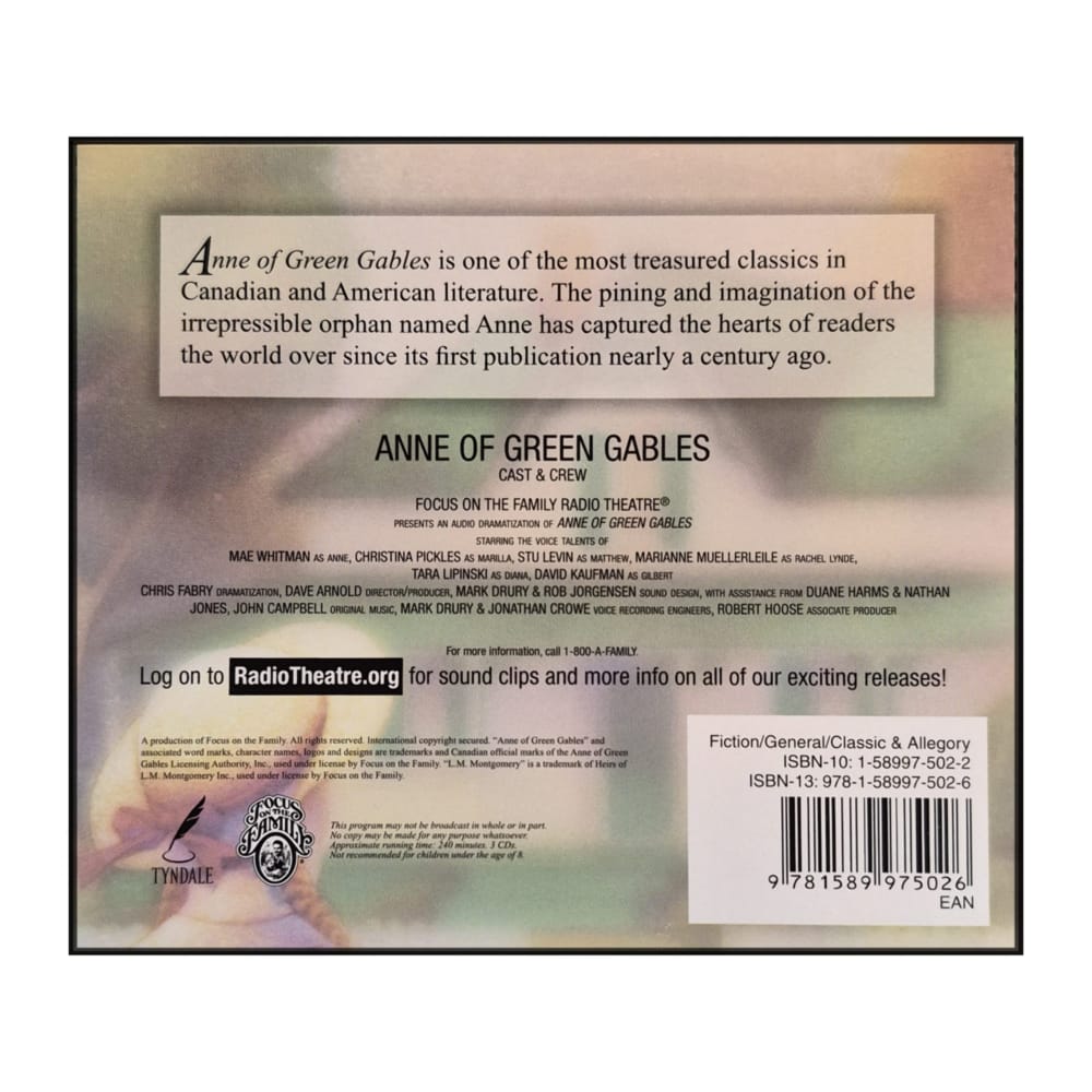 Lucy Maud Montgomery: Anne Of Green Gables