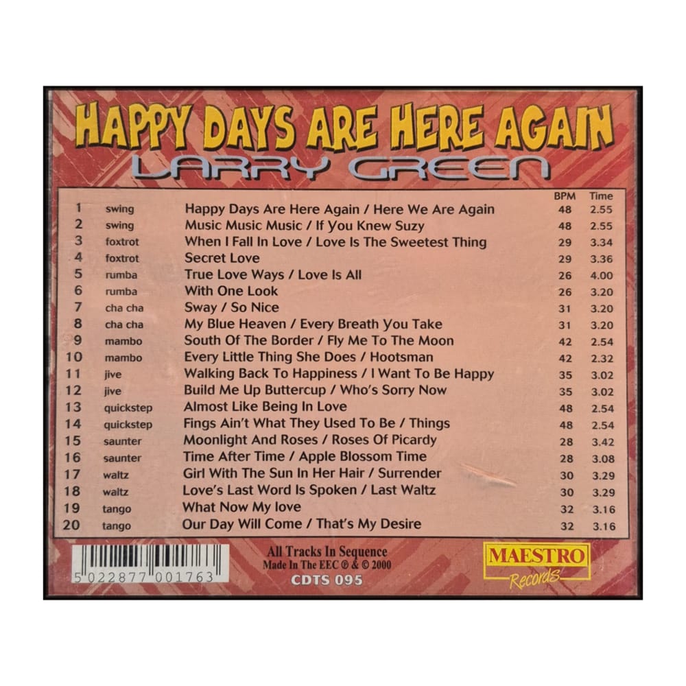 Larry Green: Happy Days Are Here Again