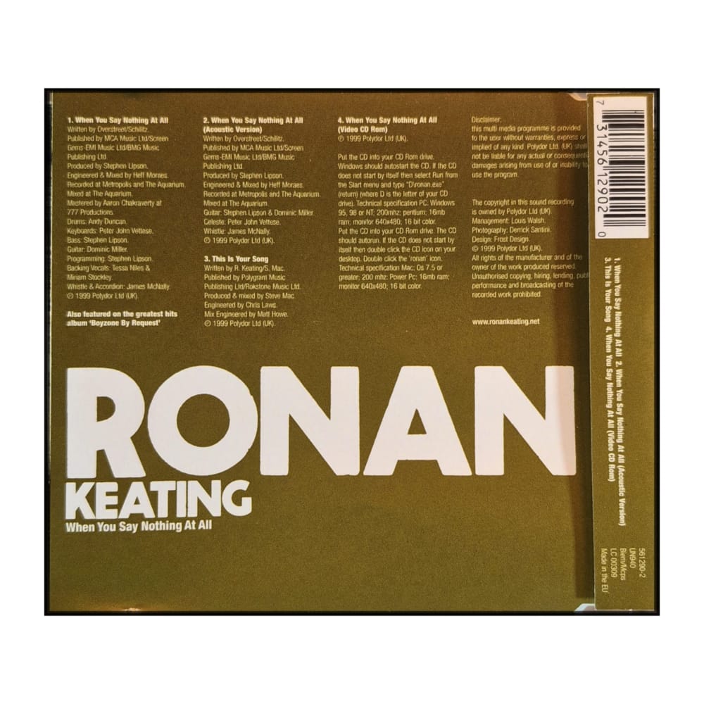Ronan Keating: When You Say Nothing At All