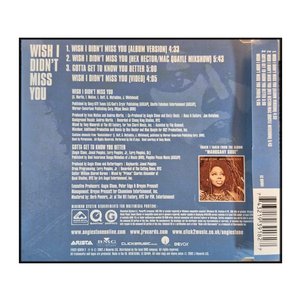 Angie Stone: Wish I Didn'T Miss You