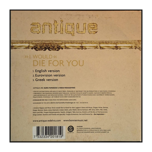 Antique: I Would Die For You