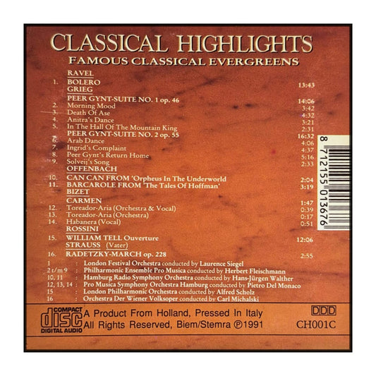 Classical Highlights 1: Famous Classical Evergreens