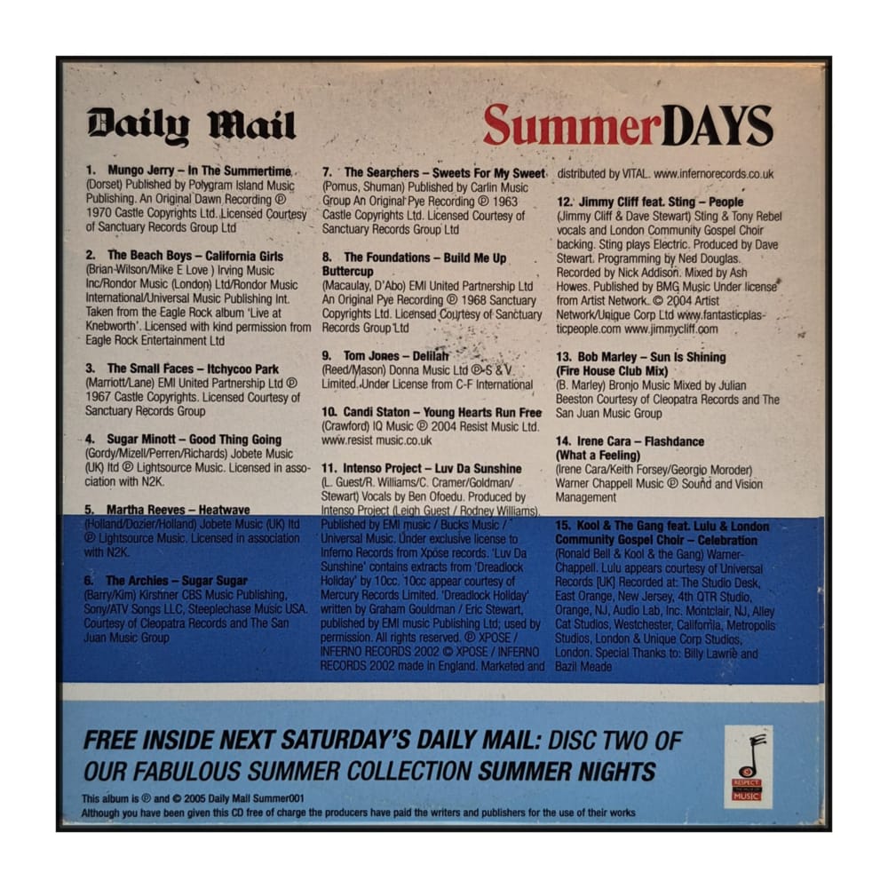 Daily Mail: Summer Days