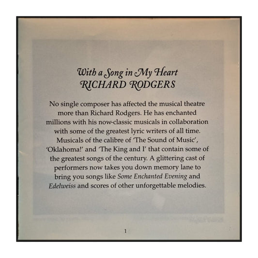 Richard Rodgers: With A Song In My Heart