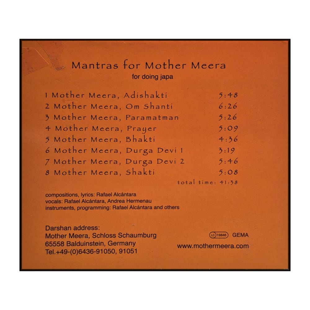 Mantras for Mother Meera: for doing japa