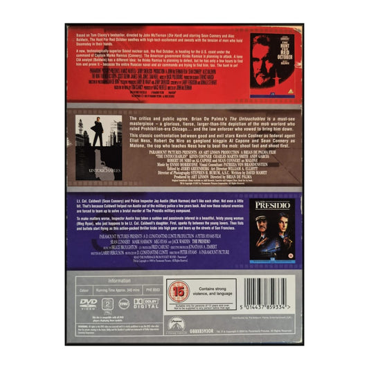 Sean Connery: The Hunt For Red October + The Untouchables + The Presidio