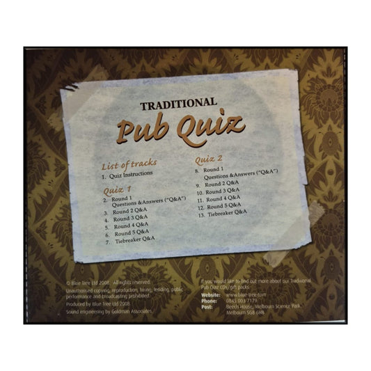 Pub Quiz : Traditional Pub Quiz V1