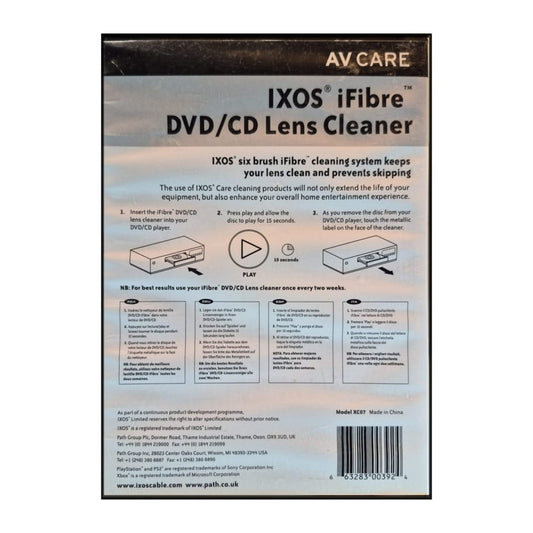 Av Care Ixos Ifibre Dvd/Cd Lens Cleaner