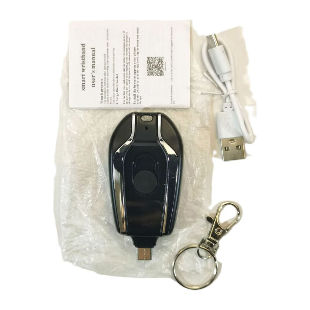 Keychain Emergency Charger: Usb Type C (Black)