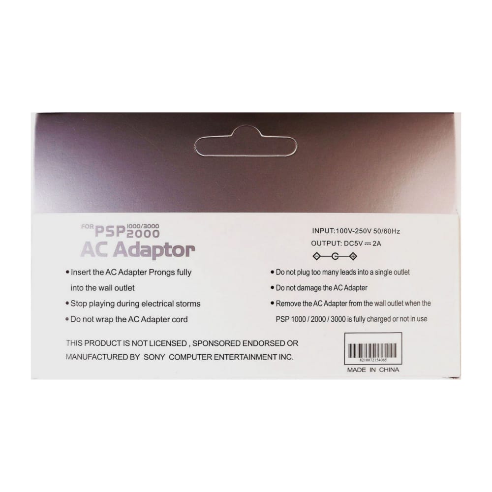 Playstation Portable: Ac Adapter (Black) Psp