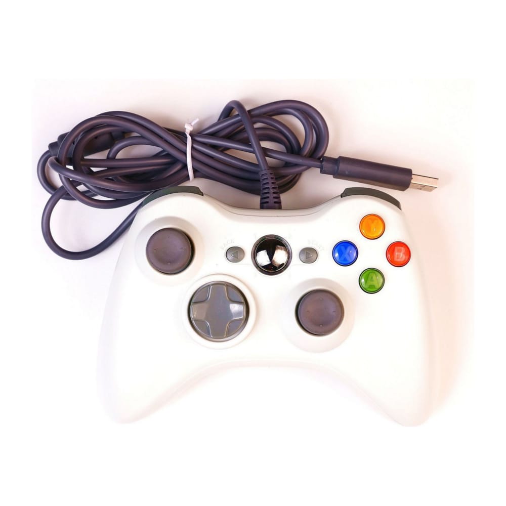 Xbox 360: Controller Wired (White)