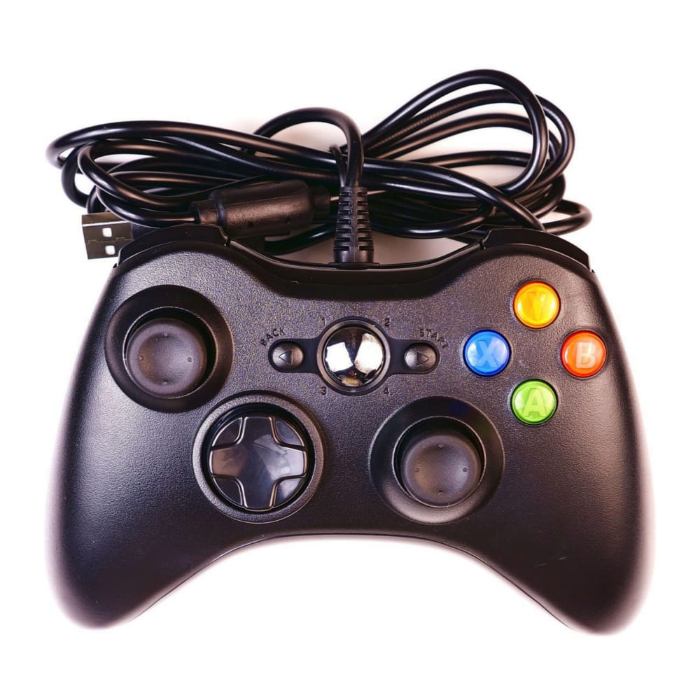 Xbox 360: Controller Wired (Black)
