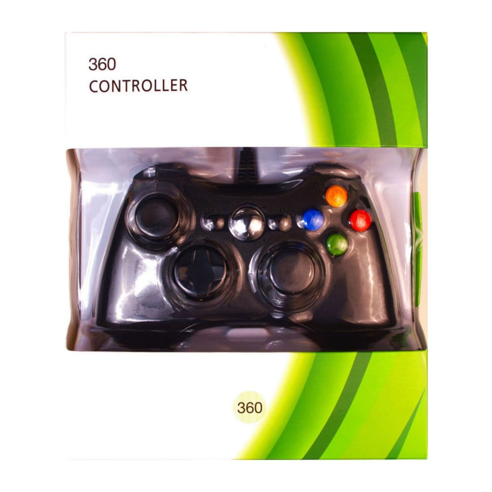 Xbox 360: Controller Wired (Black)