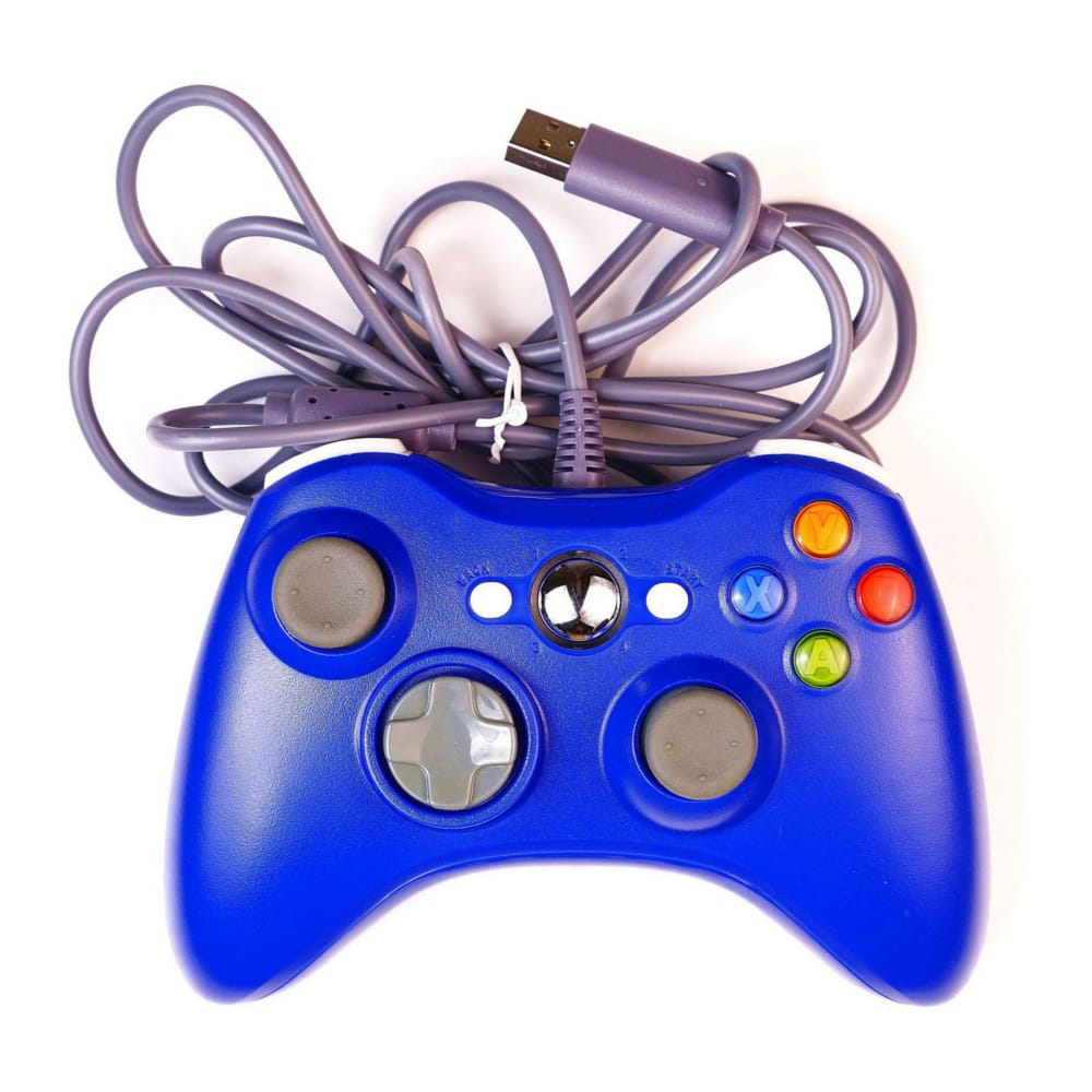 Xbox 360: Controller Wired (Blue)