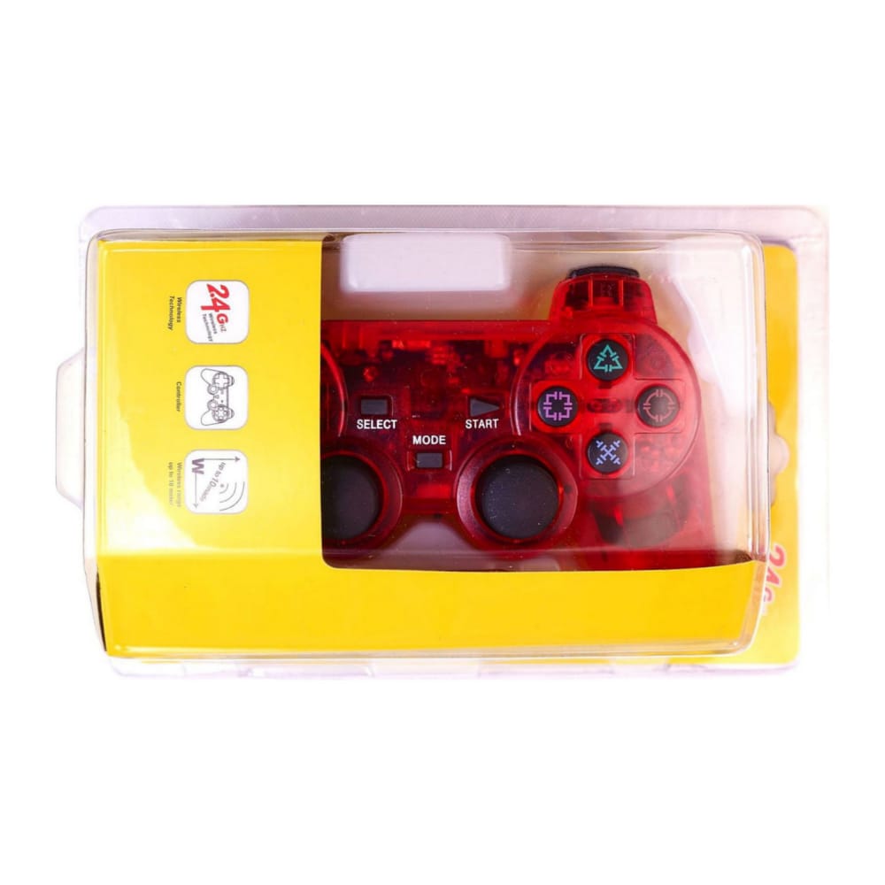 Playstation 2: Controller Wireless (Red Transparent)
