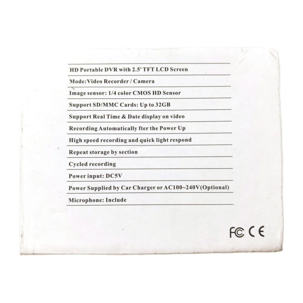 Camera Hd Dvr Set Protable Video Recorder