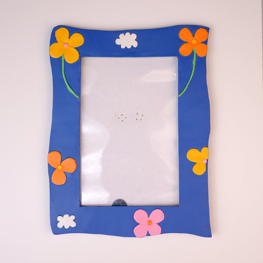 Flowers Porcelain Picture Frame With Stand(10x15cm)