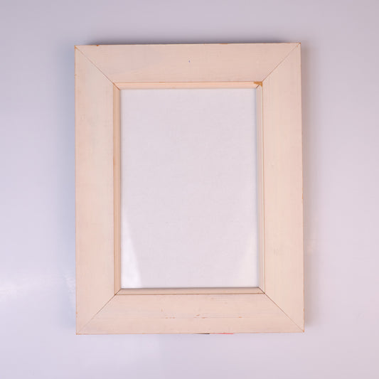Glass & Wood Picture Frame With Stand (13x18cm) (WHITE)