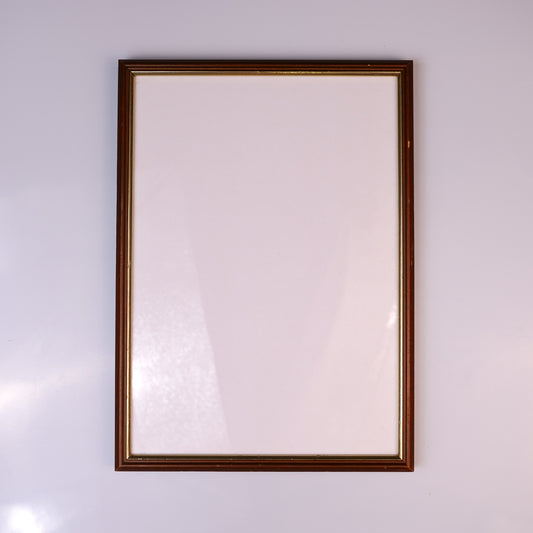 Glass & Wood Picture Frame (21x30cm) (BROWN)