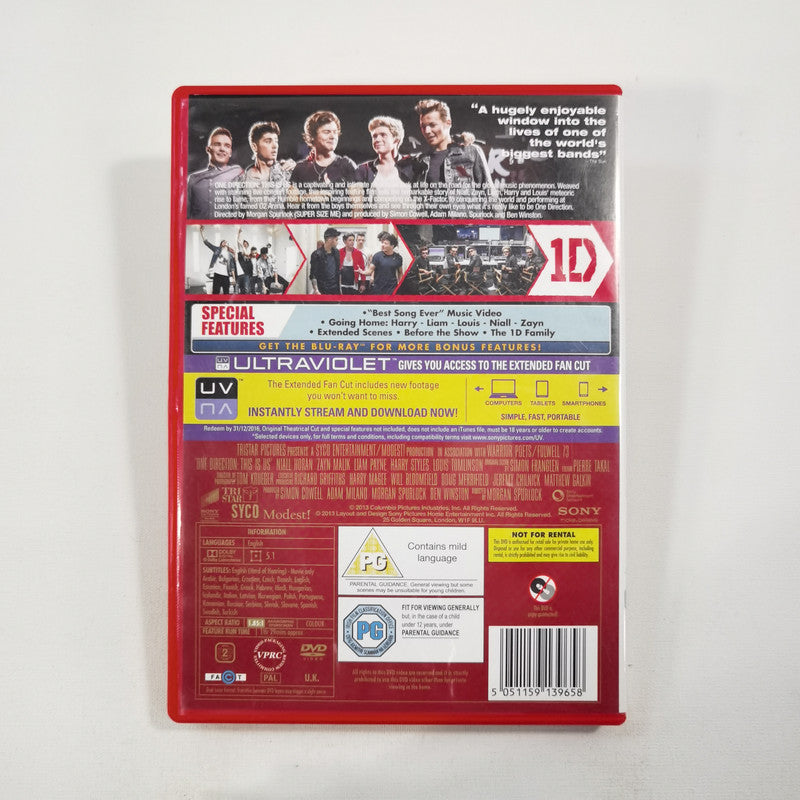 One Direction: This Is Us (2013) - DVD UK 2013 Original Theatrical Edition